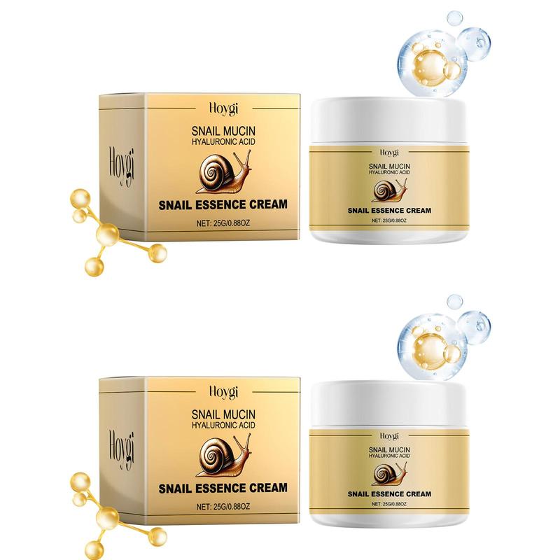 Snail Essence Cream, 2 Counts set Moisturizing Face Cream, Hydrating & Nourishing Facial Massage Cream, Face Cream for Women & Men