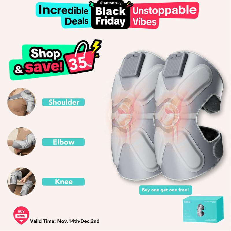 Elon Musk Mom'S Same Version - SKG Knee Massager with Heat And Vibration, Knee Massager Device, Cordless Heated Knee Brace, Portable Knee Massager, Gifts For Men Women massaging device knee  pain relief