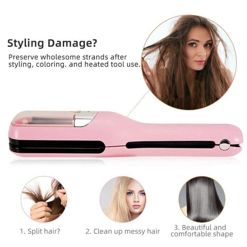 2 in 1 Hair Straightener Trimmer, 1 Set USB Rechargeable Hair Clipper for Women, Portable Hair Styling Tool for Home & Travel