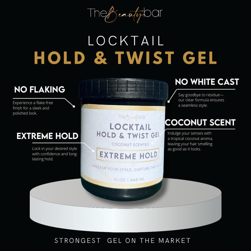 Locktail Hold & Twist Coconut Gel Haircare Daily Clear Flawless Scent Gentle