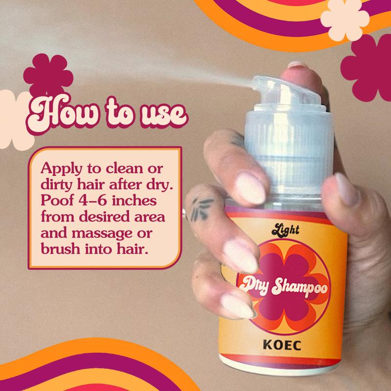 KOEC Dry Shampoo - For Quick and Easy Hair Cleaning - Free for All Hair Types