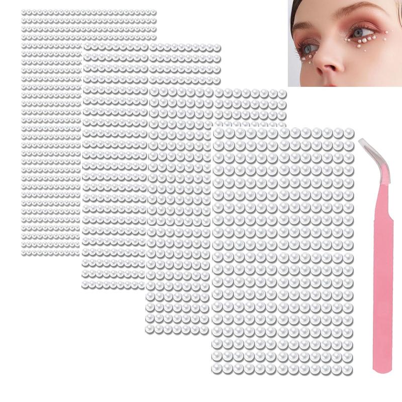 1792 pcs self-adhesive face gems (3 4 5 6 mm) for eyes, body, and nails. Includes crystal stickers and a pick-up tweezer for easy application.