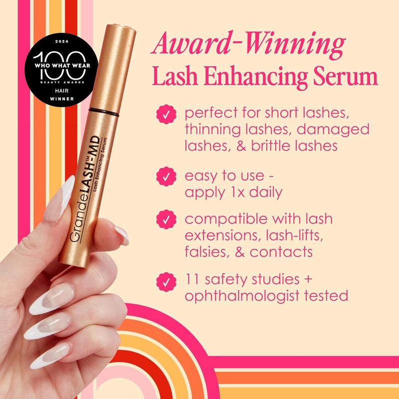 GrandeLASH-MD Lash Enhancing Serum – Grow Long, Fuller Lashes Naturally