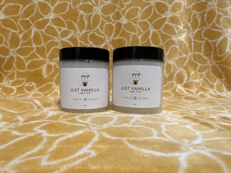 Sugar Scrub - Just Vanilla and Her Warmth Exfoliating Scrub for Soft and Smooth Body and Skin Hydration Self-Care Essentials Glow