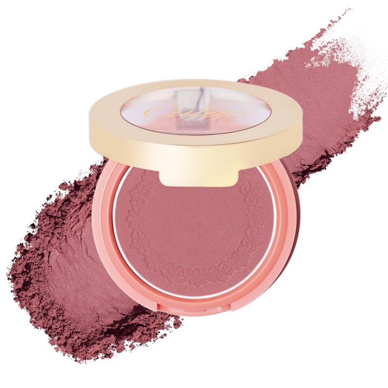 OULAC Blush  Powder Mauve| Natural  Blush Cool Tone Skin Light Meidum | Buildable & Light Weight Smooth| Cruelty-Free Blush Vegan | 4.8g 11 Fatal Seduction