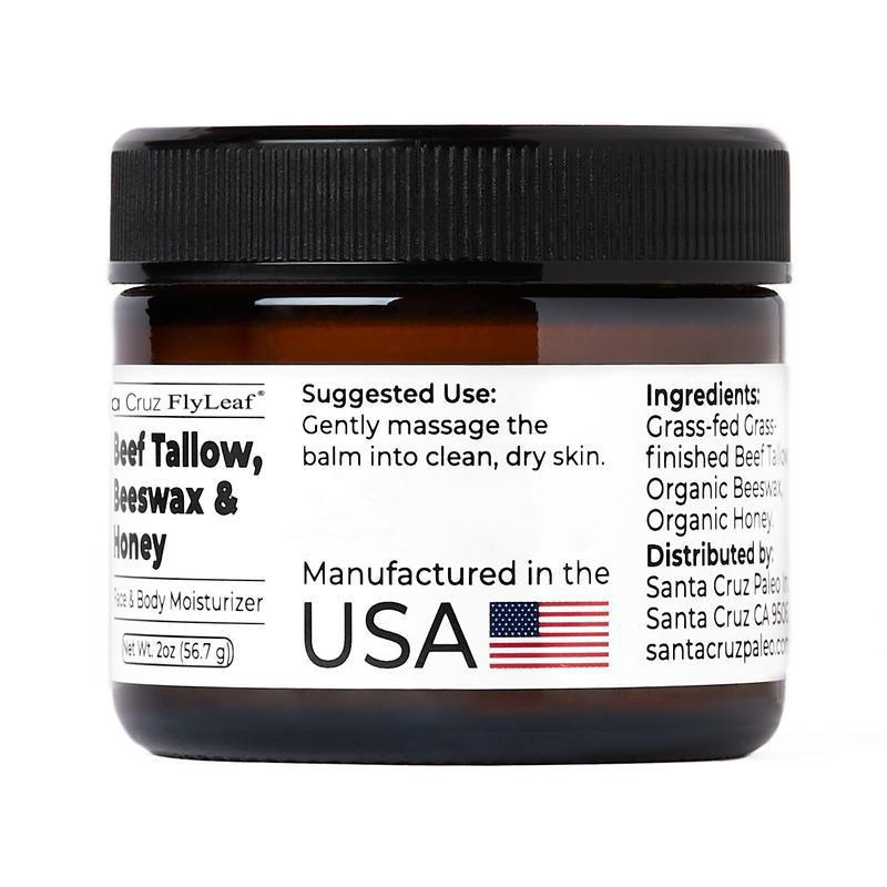 Beef Tallow Beeswax and Honey Face Moisturizer for Acne Organic Skincare Clear Skin Repair