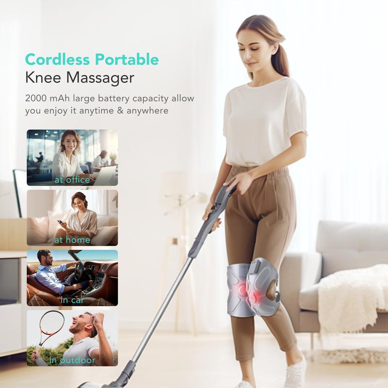 Elon Musk Mom'S Same Version - SKG Knee Massager with Heat And Vibration, Knee Massager Device, Cordless Heated Knee Brace, Portable Knee Massager, Gifts For Men Women massaging device knee  pain relief