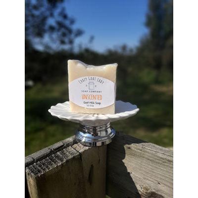 Unscented Goat Milk Soap for Sensitive Skin - Handmade, Paraben-Free, Moisturizing & Eczema Relief