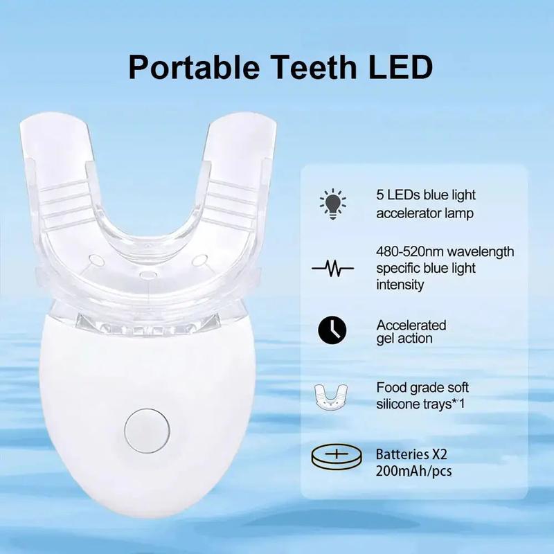 ATeeth Whitening Kit - 5X LED Light Tooth Whitener with 1 Desensitization pen, 3pcs Whitening pens,1 Mouth Trays Restores Your White Smile,pefect gift for girlfriend