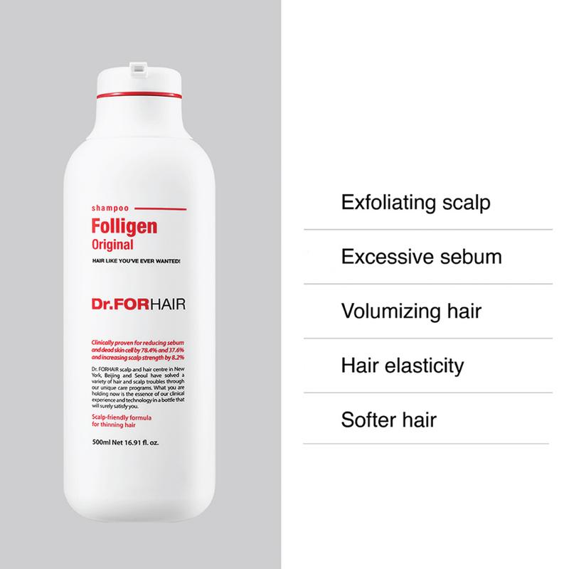 Dr.FORHAIR Set of (2) Folligen Original Shampoo 500ml Conditioner Haircare Cleansing Cleanser