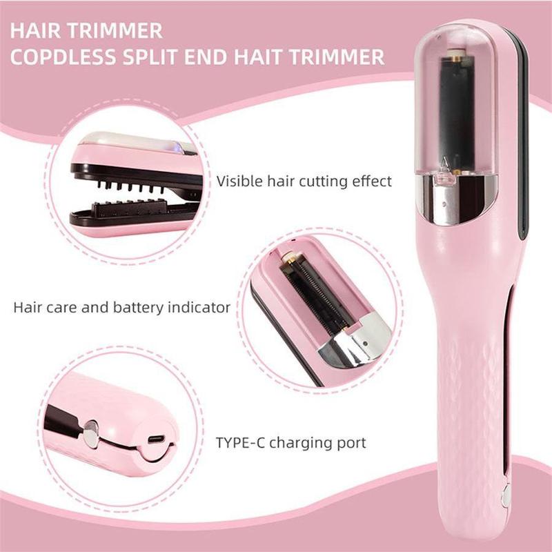 Portable Electric Hair Trimmer, 1 Box Hair Split Ends Trimmer, Rechargeable Hair Split End Clipper for Split Ends Damaged, Professional Hair Trimmer for Home & Travel