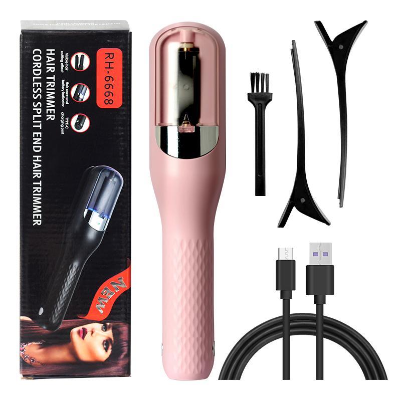 Portable Electric Hair Trimmer, 1 Box Hair Split Ends Trimmer, Rechargeable Hair Split End Clipper for Split Ends Damaged, Professional Hair Trimmer for Home & Travel