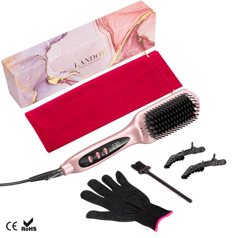 Hair Straightener & Smoothing Brush Heated Straightening Brush | QF-S200 |