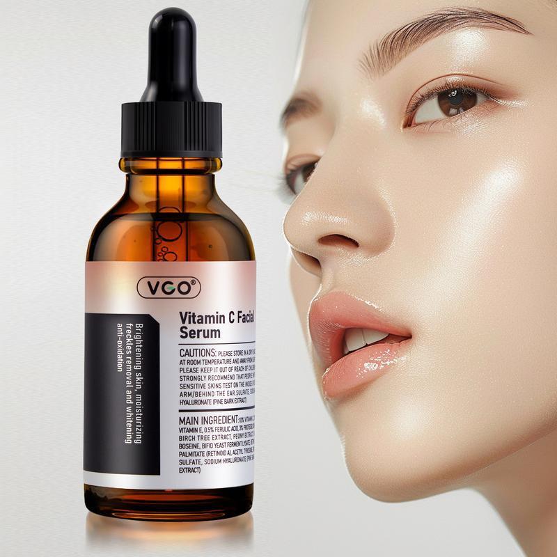 VGO Vitamin C And  Vitamin E 30ml Facial Serum Essence Cream-A, Moisturizer for Improved Skin Spots and Acne Marks, Skin Repair and Fine Lines Reduction Skincare Comfort