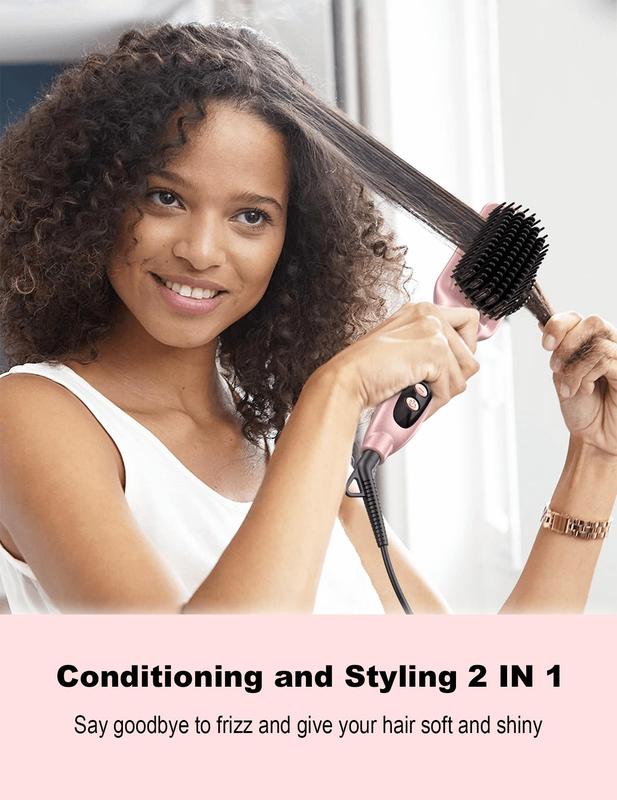 Hair Straightener & Smoothing Brush Heated Straightening Brush | QF-S200 |