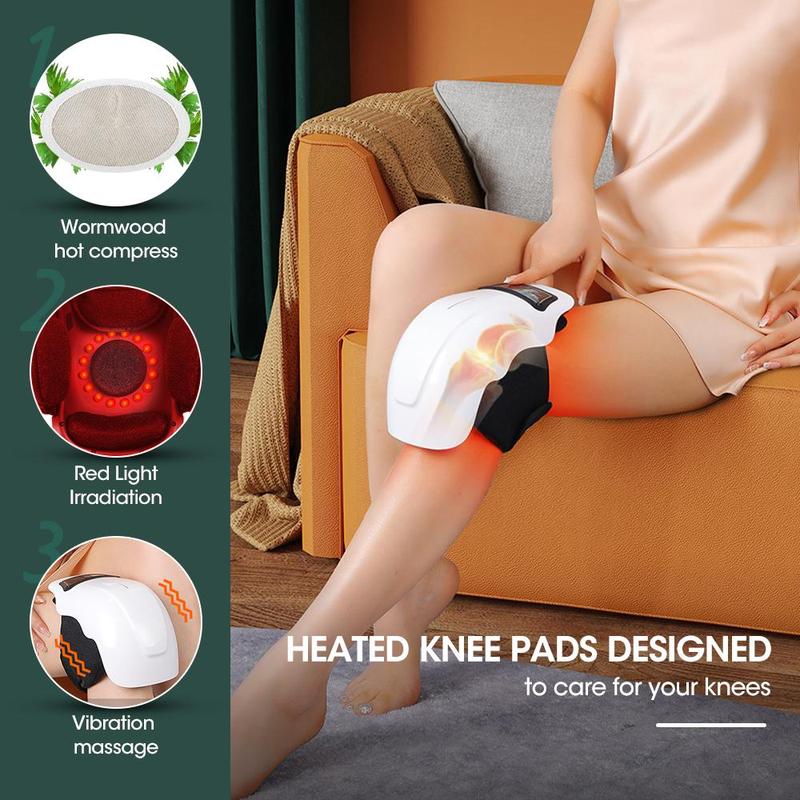 Electric Heating Knee Massager, 9-speed Adjustment Knee Massage Machine, Professional Kneading Massager for Home & Travel