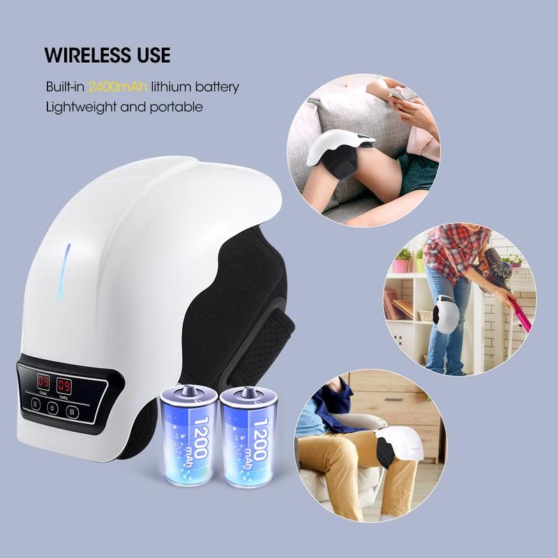 Electric Heating Knee Massager, 9-speed Adjustment Knee Massage Machine, Professional Kneading Massager for Home & Travel