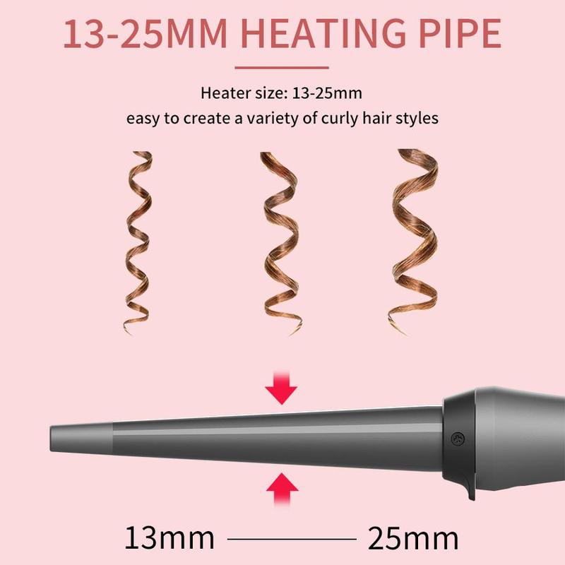 Ceramic Hair Curler, Instant Heating Hair Curling Wand with Anti-scalding Stand, Professional Hair Styling Tool for Women & Girls