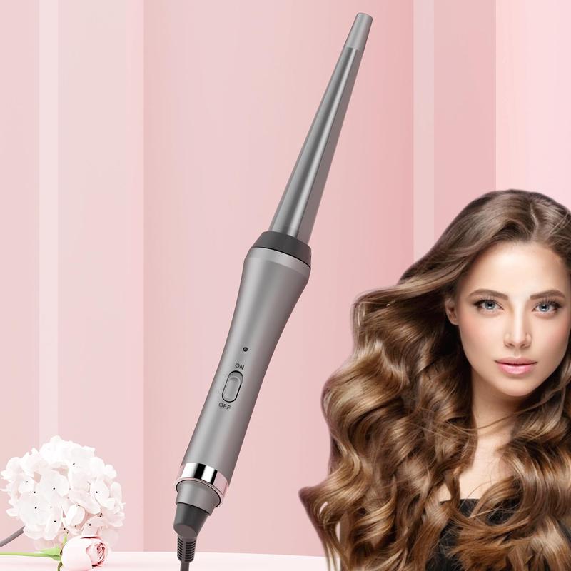 Ceramic Hair Curler, Instant Heating Hair Curling Wand with Anti-scalding Stand, Professional Hair Styling Tool for Women & Girls