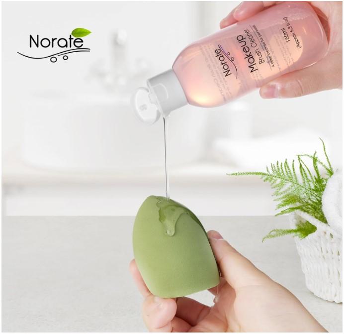 Norate Makeup Brush Cleaner, Make Up Brush Cleansers Solution, Makeup Cleaner for Makeup Brushes, Beauty Sponge, Powder Puff, Deep Clean Brush Shampoo, Gentle Formula Cruelty Free 5.3 FL.OZ