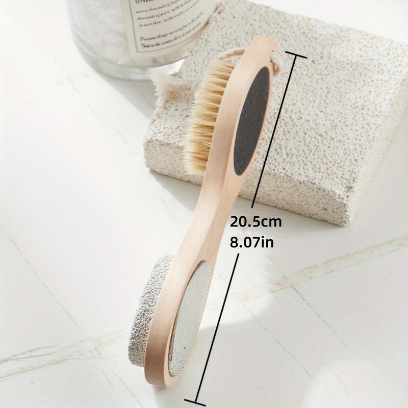 Double Sided Wooden Foot Scrubber, Foot Dead Skin Remover, Exfoliating Foot Scrubber, Pedicure Foot Care Tool