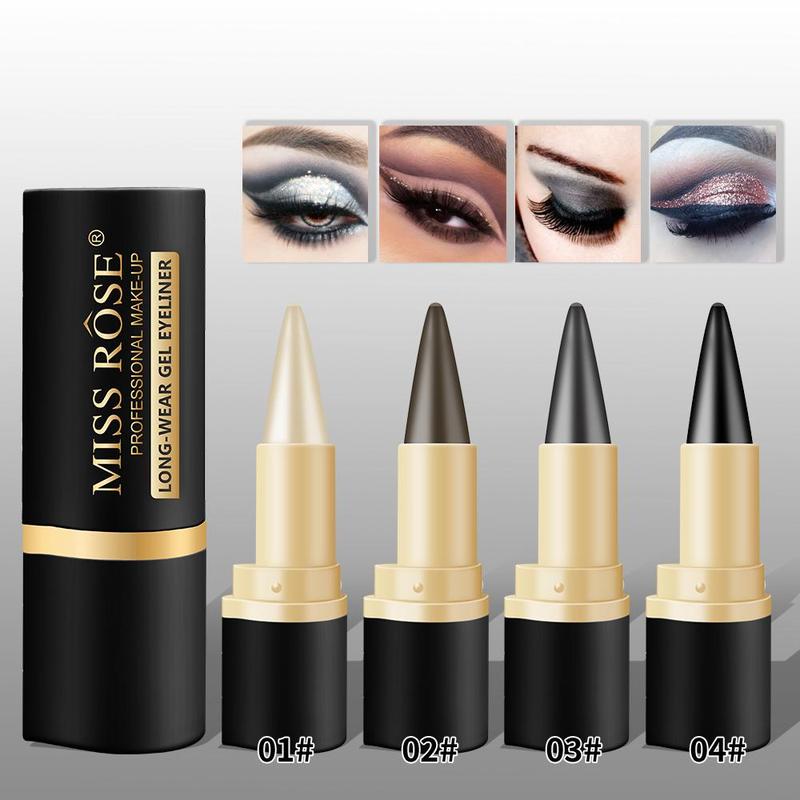 Waterproof Gel Eyeliner, 2 Counts Long Lasting Matte Eyeliner, Quick Drying Eyeliner Pen, Professional Daily Makeup Accessories