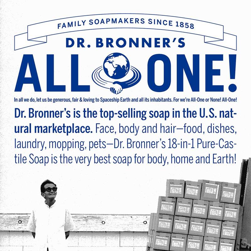 Dr. Bronner's - Pure-Castile Liquid Soap (Peppermint, 8 ounce) - Made with Organic Oils, Cleanser Body Care Smooth