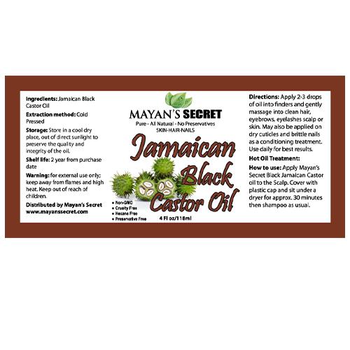 Mayan's Secret 100% Natural & Pure Jamaican Black Castor Seed Oil Serum