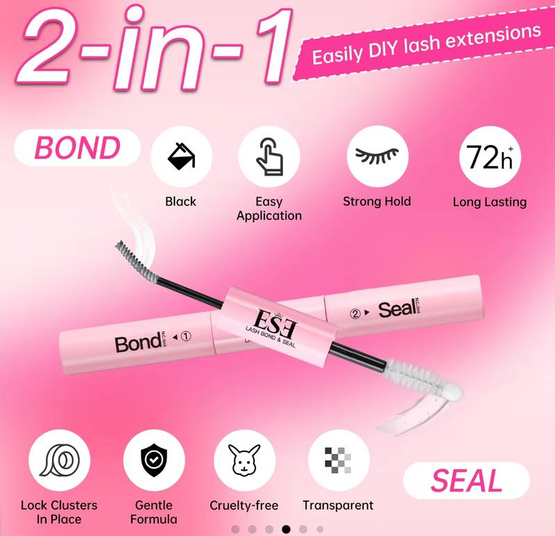 ESEENLO LASH Waterproof Lash Kit 320 PCS natural look Long lasting Individual Lashes Beginner Friendly Eyelashes with Tweezers Bond&Seal Extensions at Home thick lash kit individual lash extensions Fluffy Natural