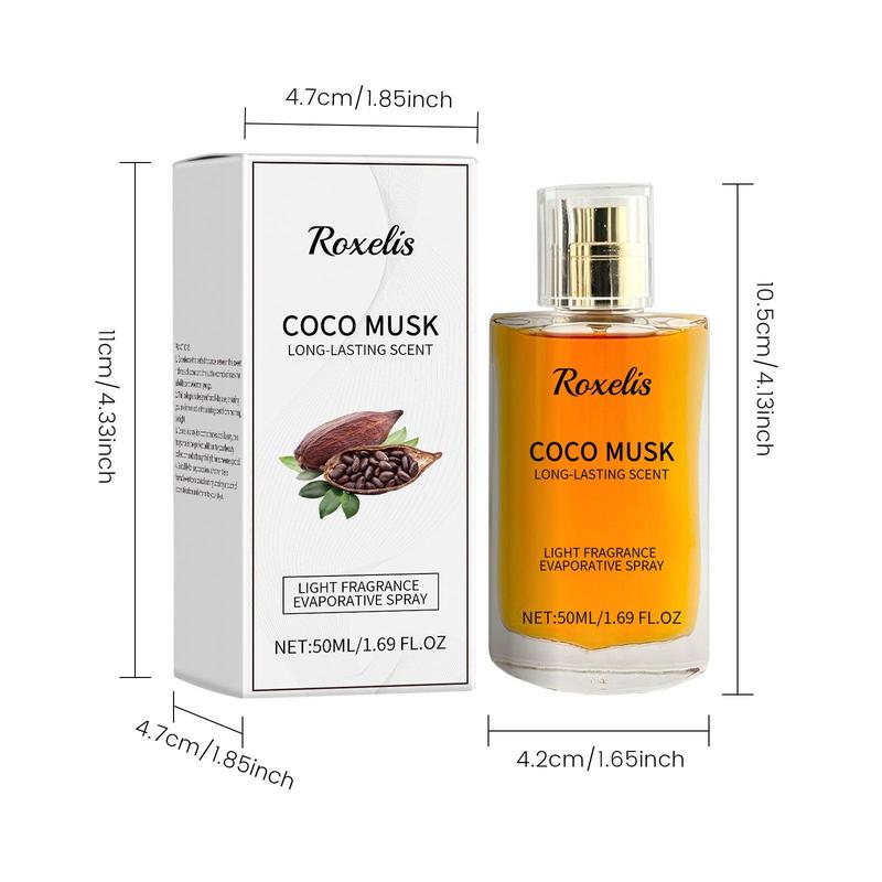 50ML Cocoa Musk Perfume Spray for Christmas Gift, Long Lasting Cologne Fragrance for Men, Perfume for Daily Life, Ideal Gift for Him