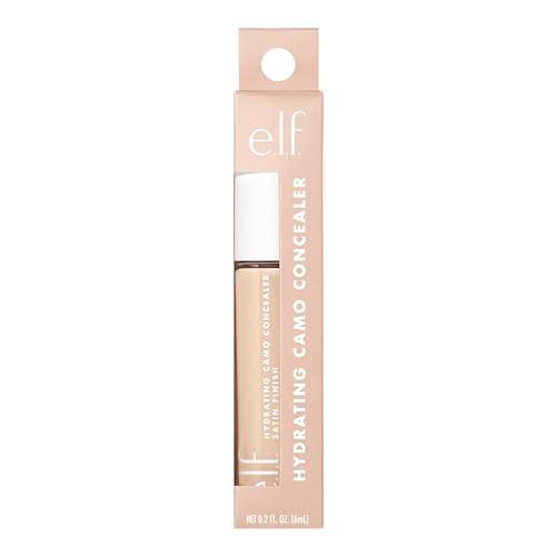 e.l.f. Hydrating Camo Concealer, Lightweight, Full Coverage, Long Lasting, Conceals, Corrects, Covers, Hydrates, Highlights, Light Ivory, Satin Finish, 25 Shades, All-Day Wear, 0.20 Fl Oz Makeup Cosmetic