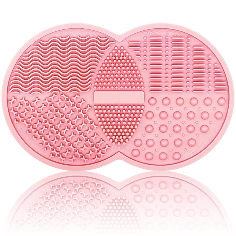 Makeup Brush Cleaning Mat,  Makeup Brush Scrubber, Makeup Brush Cleaner Pad,  Brush Cleaner, Brush Cleaning Pad, Suitable for Makeup Brush, Makeup Sponge, Powder Puff (Gray)