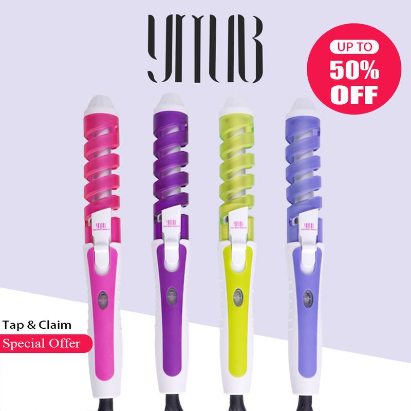 Curling YMUB-07 Spiral Curling Wand, Anti-Scald Design for Safety, One-Touch Operation Effortlessly Creates Wavy, Lazy Styles, Non-Slip Handle for Added Comfort - Perfect for All Beauty Lovers, a Must-Have for Home & Travel