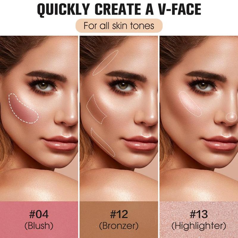 16 Colors Contour Palette Make up - Blush Highlighters Bronzer Powder All in one Makeup Palettes Contour Kit - Face Cosmetics Gifts for Women Bety for Festivals