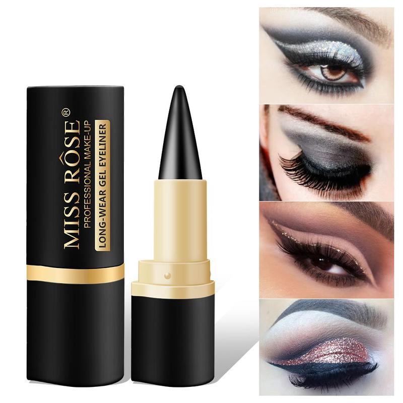 Waterproof Gel Eyeliner, 2 Counts Long Lasting Matte Eyeliner, Quick Drying Eyeliner Pen, Professional Daily Makeup Accessories