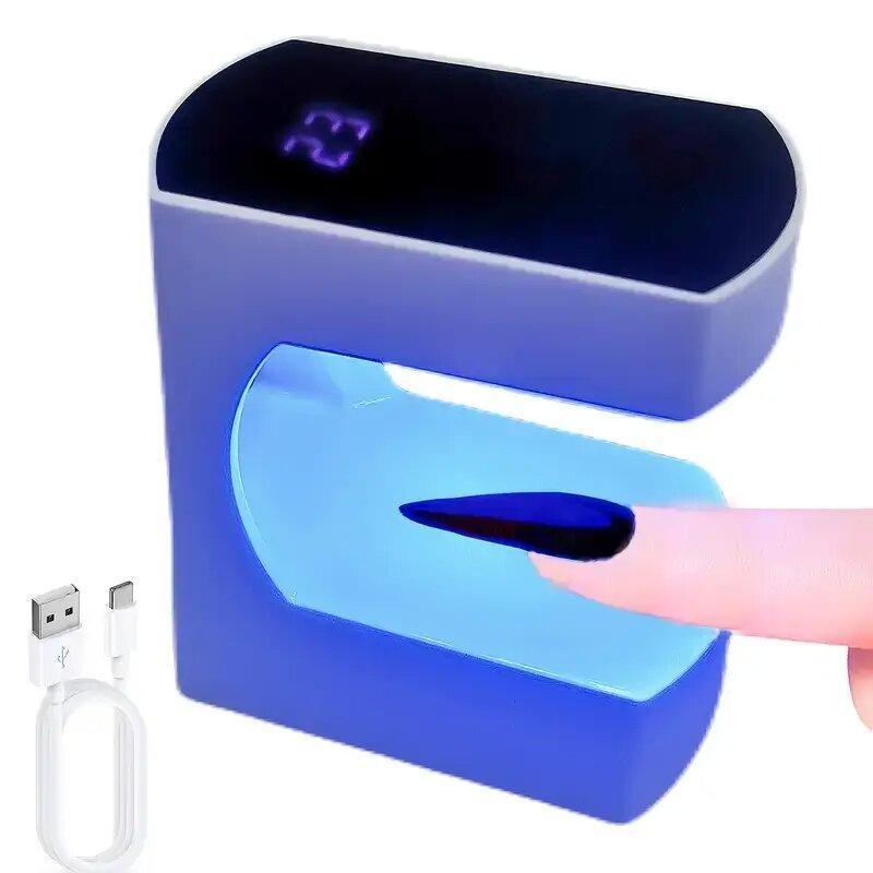 Portable Mini LED Nail Light, 1 Count USB Rechargeable LED Nail Lamp with Timer, Quick Drying Gel Nail Lamp for DIY Nails, Nail Art Accessories, Manicure Tool, Christmas Gift