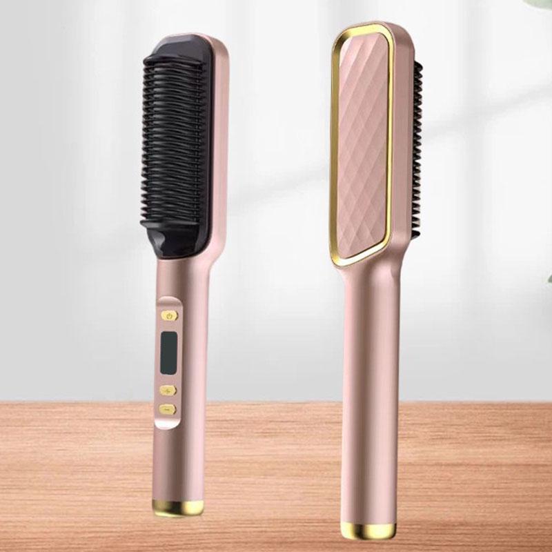 2 in 1 Hair Straightener & Curler, 1 Count Electric Hair Straightening Comb with Constant Temperature Protection, Multi-use Hair Styling Tool