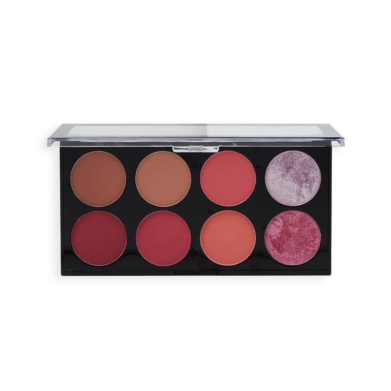 Makeup Revolution Ultra Blush Palette - Sugar & Spice, 8 Shades, Gluten Free, Vegan & Cruelty Free, 13g