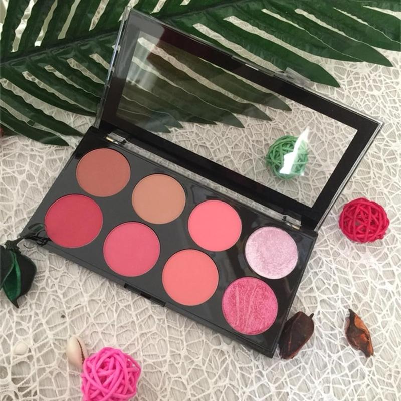 Makeup Revolution Ultra Blush Palette - Sugar & Spice, 8 Shades, Gluten Free, Vegan & Cruelty Free, 13g